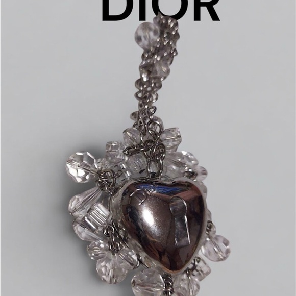 Dior Swarovski Crystal Bracelet Heart Lip Gloss 001 Magical Seduction Bag Charm - Picture 2 of 7